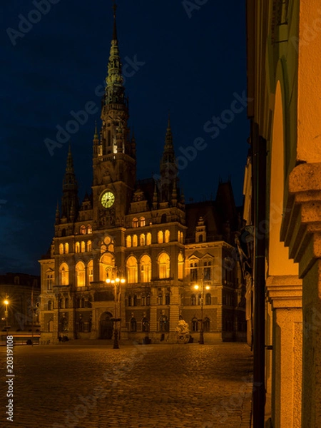 Obraz Liberec bei Nacht
