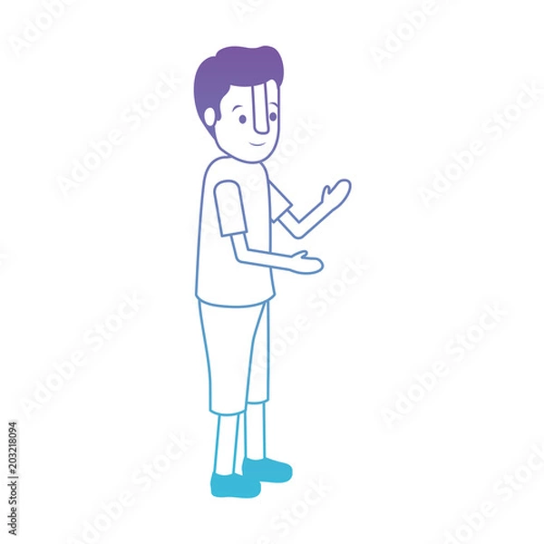 Fototapeta isometric little boy character vector illustration design