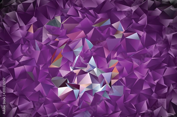 Obraz Creative  abstract background. Low poly crystal illustration. Design with triangles.  Vector clip art.  Graphic resource  for your artworks.