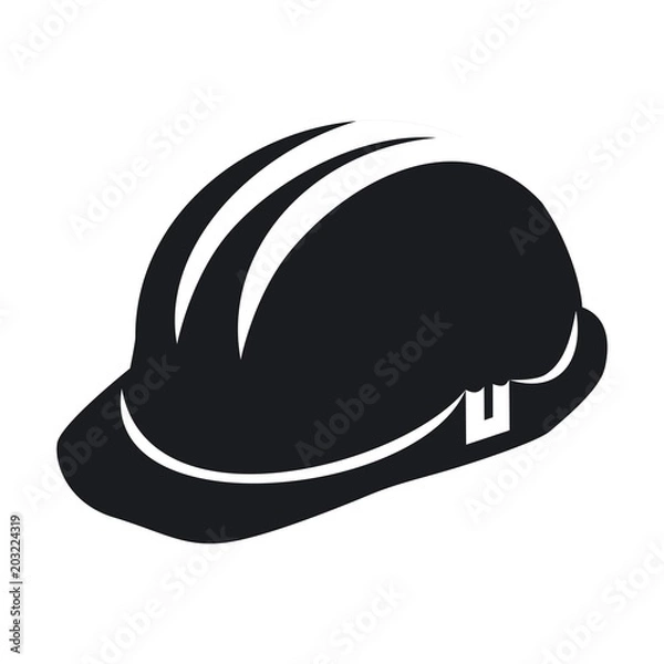 Fototapeta Vector illustration of a web icons - safety helmet, hard hat