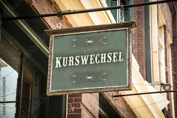 Obraz Schild 320 - Kurswechsel