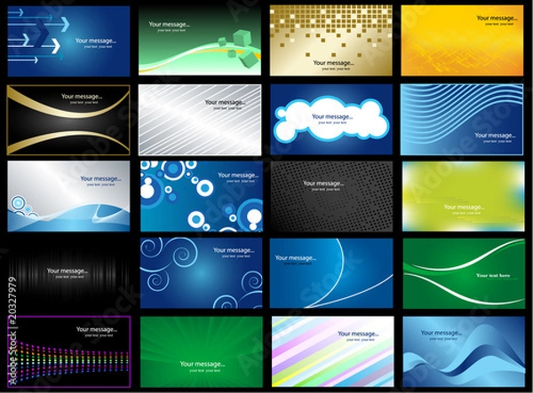 Obraz business card-vector set