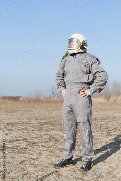 Fototapeta combat pilot preparing for taking flight