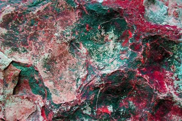 Fototapeta texture of gray and black stones with red splashes