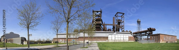 Obraz Panoramiczna panorama huty Phoenix West w Dortmundzie