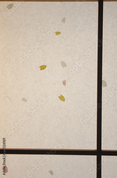 Obraz 障子、朝日の透過光にて