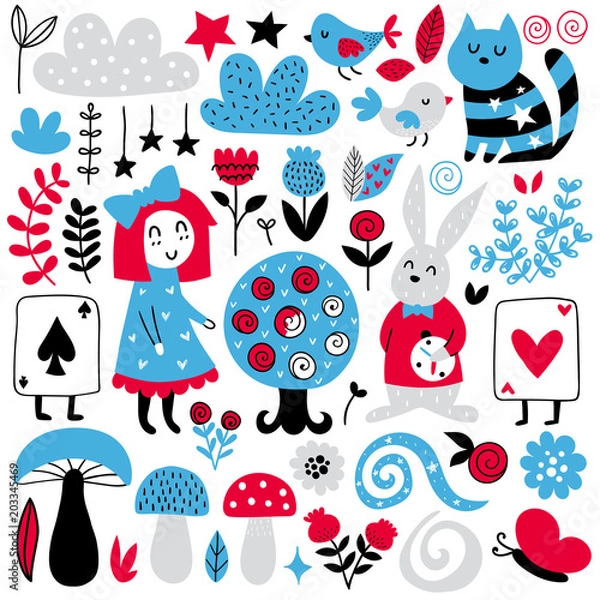 Fototapeta Fairytale vector elements