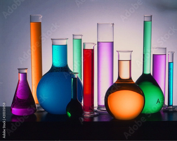 Fototapeta Éprouvettes chimie