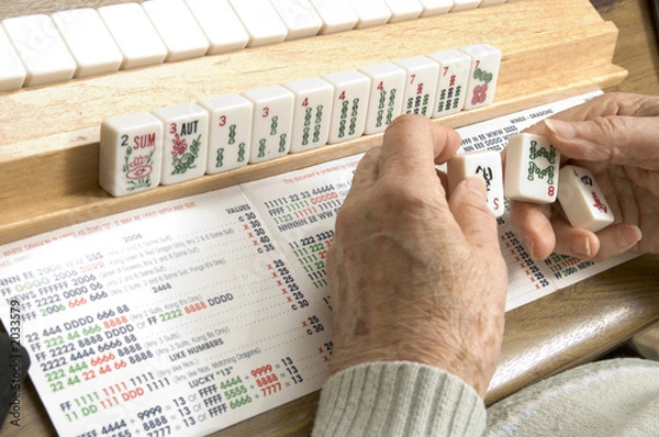 Obraz senior woman at the game table