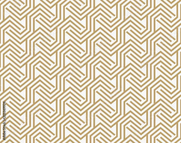 Fototapeta Abstract geometric pattern with lines. A seamless vector backgro