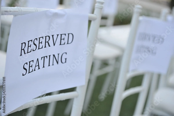 Obraz Reserved Seats at Wedding Ceremony
