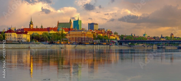 Obraz Panorama Starego Miasta w Warszawie w polsce