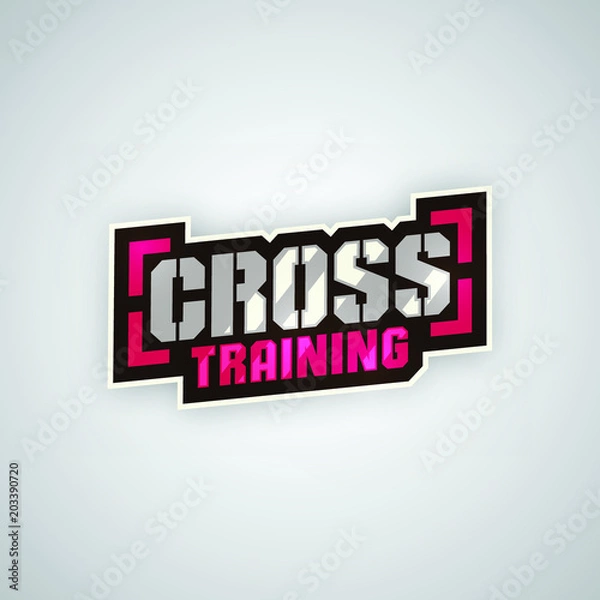 Obraz Modern professional cross training sport template logo design.