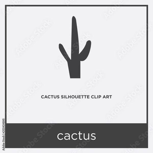 Fototapeta cactus icon isolated on white background