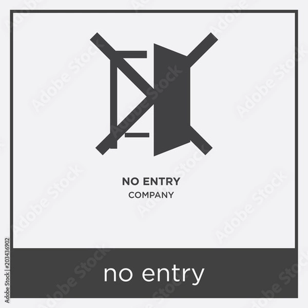 Obraz no entry icon isolated on white background