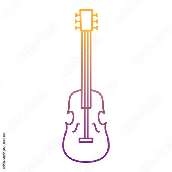 Fototapeta violin musical instrument isolated icon vector illustration design
