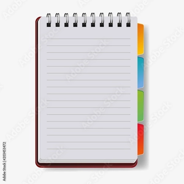 Fototapeta Realistic notebook, vector.