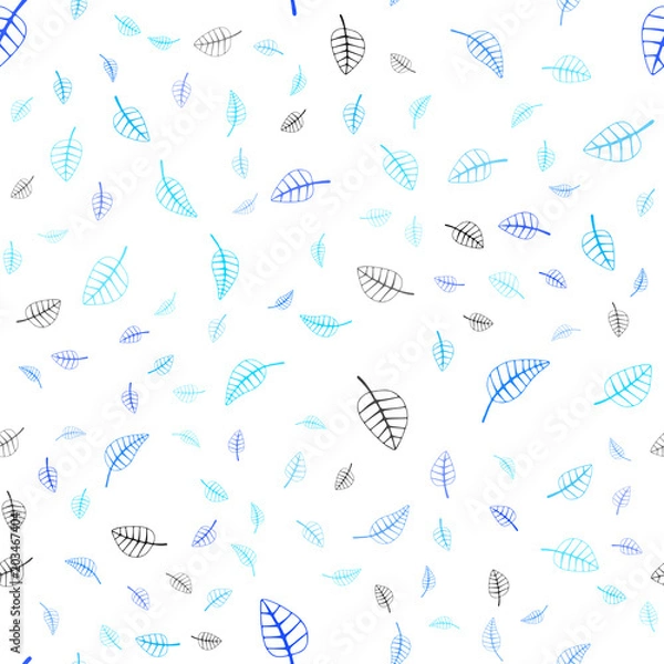 Fototapeta Light BLUE vector seamless  doodle bright template.