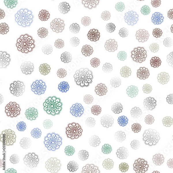 Fototapeta Dark Multicolor vector seamless natural abstract background.