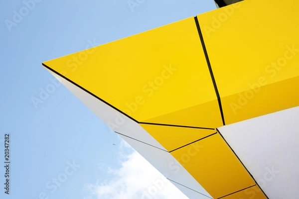 Fototapeta yellow peak building architecural feature