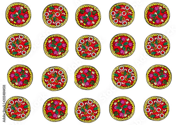 Fototapeta ピザの背景