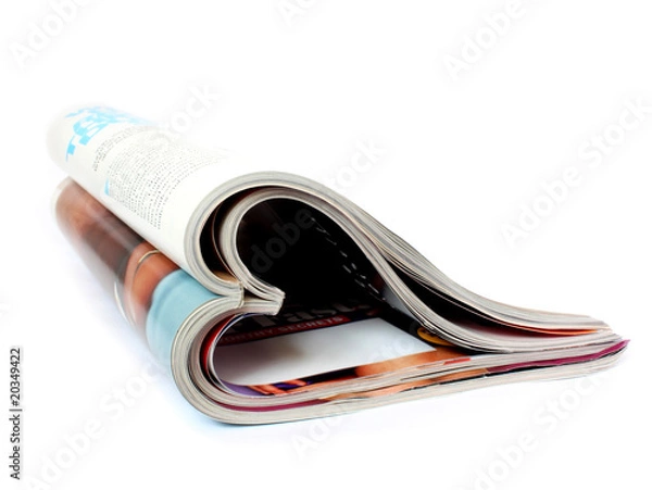 Obraz two magazines in form of heart isolated over white