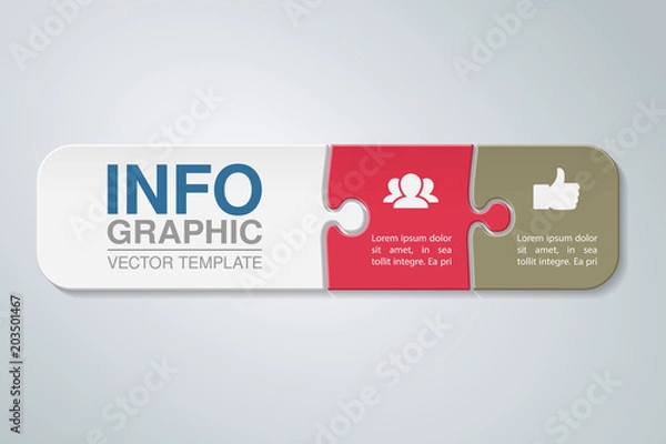 Fototapeta Vector infographic template for diagram, graph, presentation, chart, business concept with 3 options.