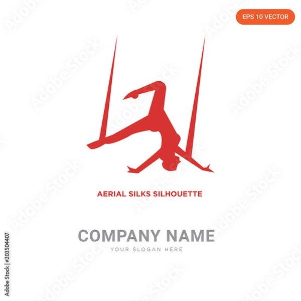 Obraz aerial silks company logo design
