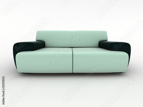 Obraz sofa on white background insulated 3d