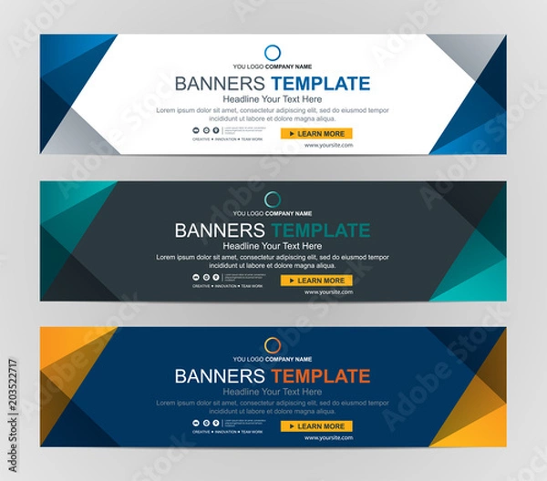 Obraz Abstract Web banner design background or header Templates