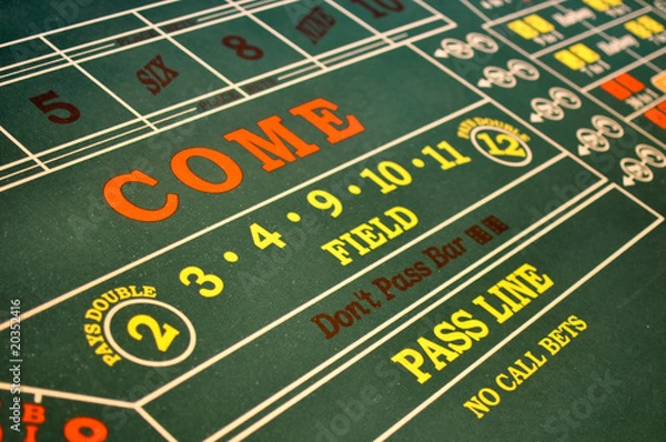 Fototapeta Craps Table located in a Casino