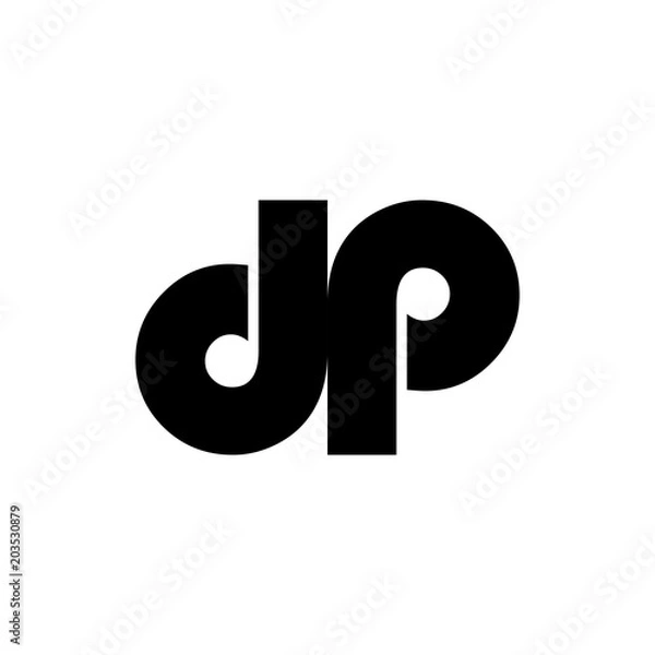 Obraz letter dp logo vector