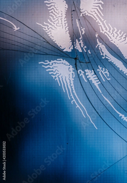 Fototapeta Broken glass background