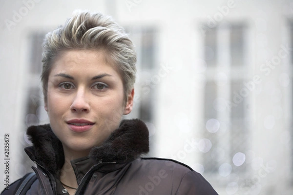 Fototapeta woman outdoor shopping