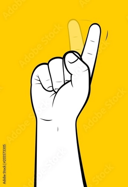 Obraz No sign finger