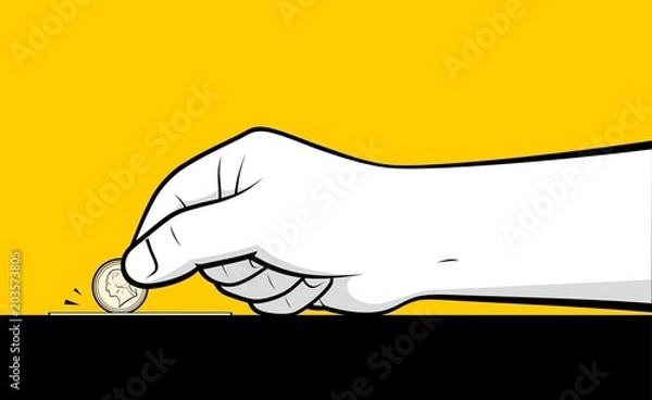 Obraz Zdrapka ręka osoby