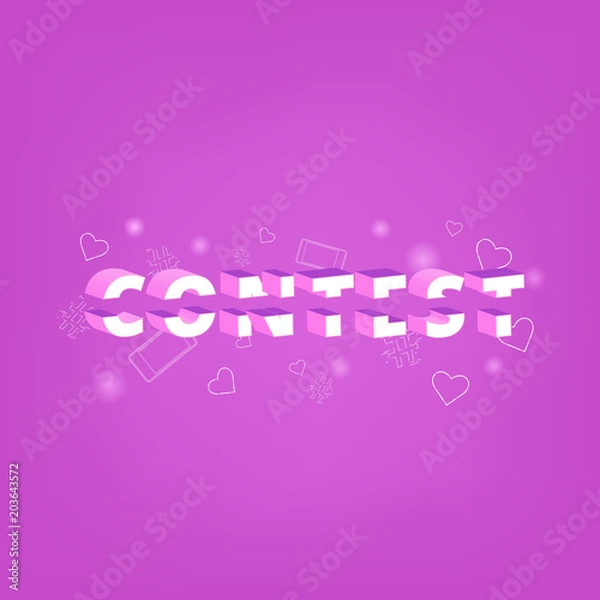 Fototapeta Contest banner. Vector Illustration.