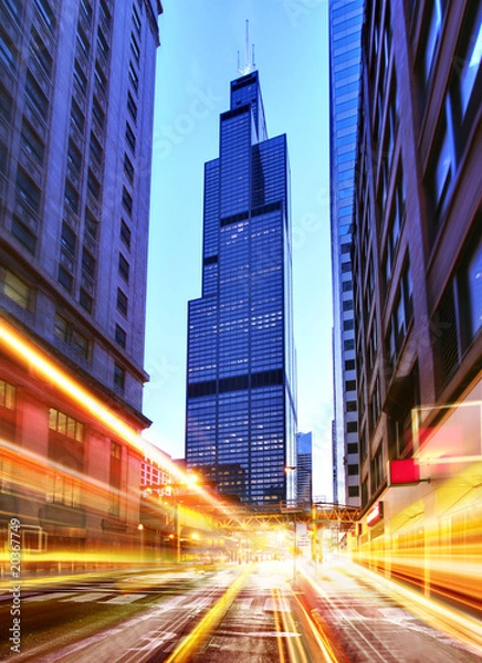 Fototapeta Willis Tower nocą