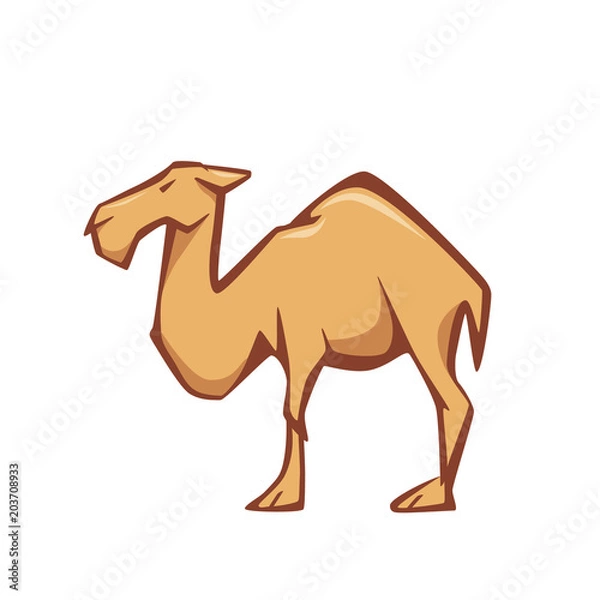 Fototapeta Simple, flat style illustration of Camel. Good for logo and identity