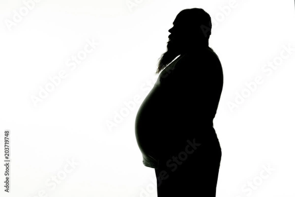 Obraz Side view profile of man standing