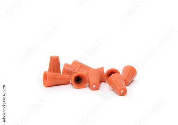 Obraz Wire nuts on white background