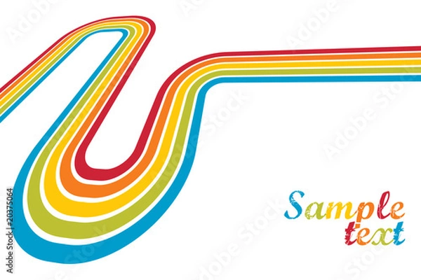 Obraz Funky retro lines with space for text