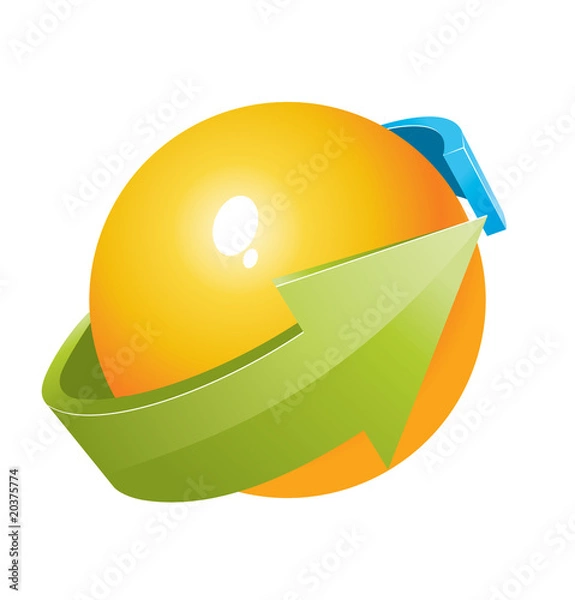 Obraz 3d Ball with arrows design