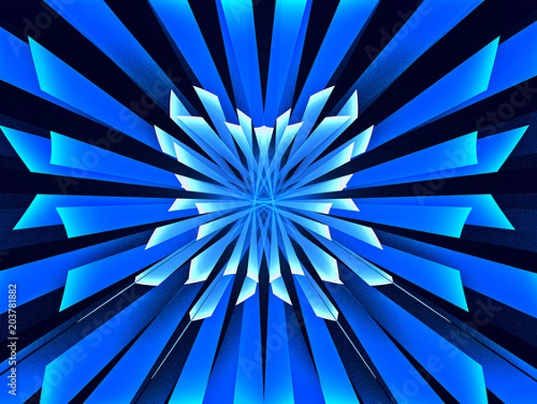 Obraz Computer Generated Art.  Abstract multicolored fractal. 3D rendering.