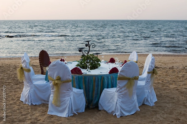 Obraz obiad na plaży