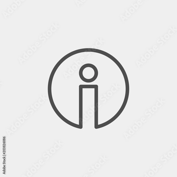 Obraz Information flat vector icon. Infocentre flat vector icon