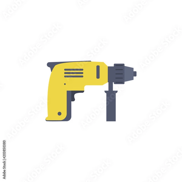 Fototapeta colored hand drill illustration. Element of construction tools for mobile concept and web apps. Detailed hand drill illustration can be used for web and mobile. Premium icon