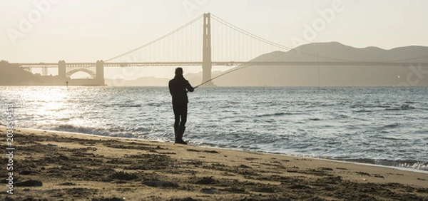 Obraz Beautiful sunset in front of the Golden Gate Bridge