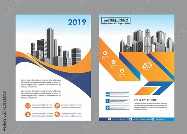 Fototapeta simple cover, layout, brochure, magazine, catalog, flyer for background
