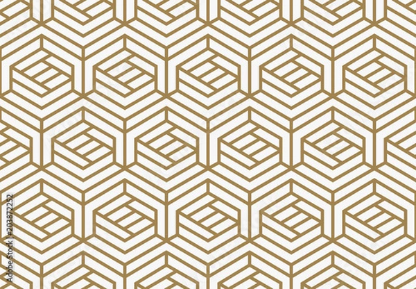 Fototapeta Modern Luxury stylish geometric textures with lines seamless patterns